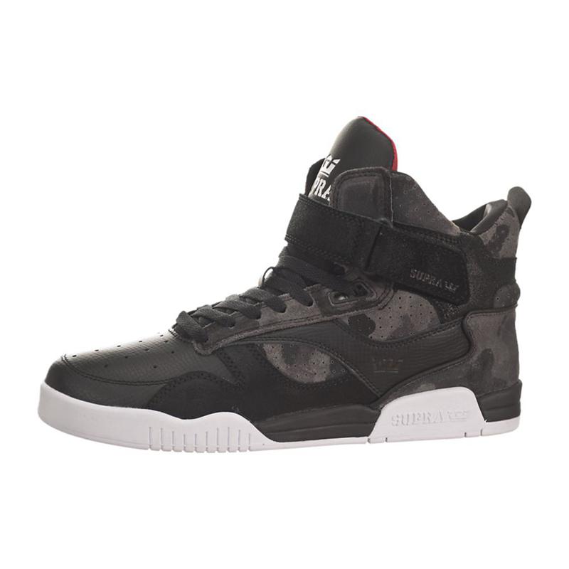 Buty Supra BLEEKER - Sneakersy Wysokie Męskie - Czarne Camo (TXQR-54391)